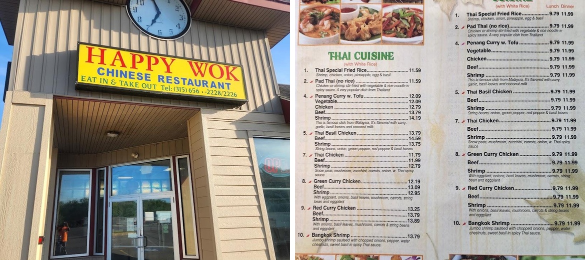 Happy Wok Minoa Inc Menu
