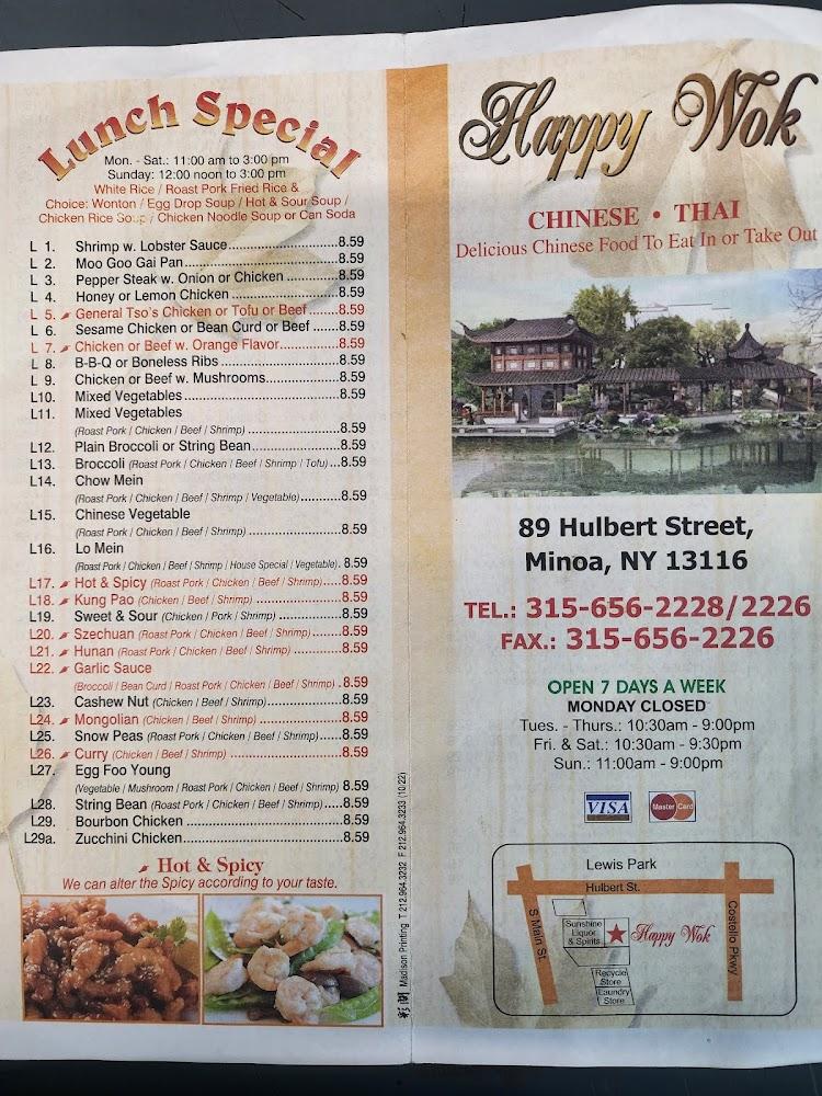 Happy Wok Minoa Inc Menu image 2